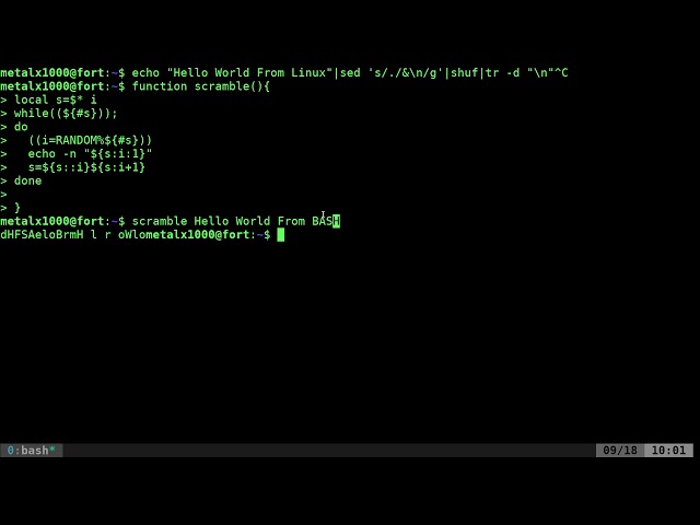 Linux Shell Programming Word Scramble BASH Tutorial