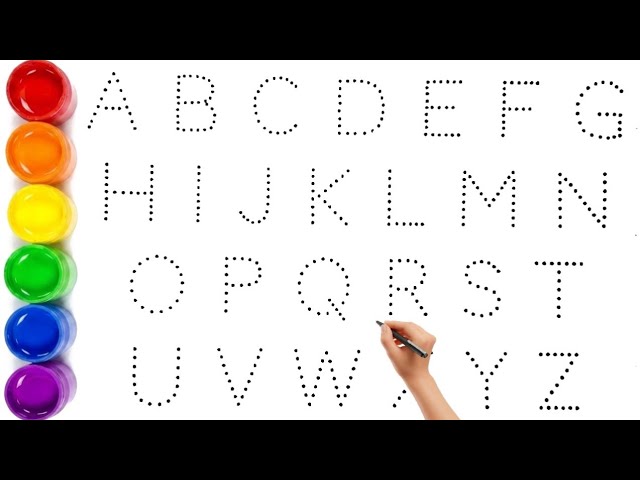 A for Apple Song 🍎 | Kids' Lovely ABCD Alphabet Learning Rhymes with Dotted Lines, 39