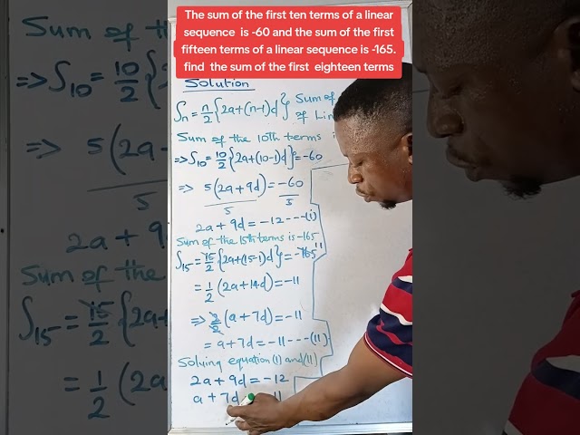 Linear sequence Sum of AP. #arithmeticprogression #Algebraic #mathstricks 