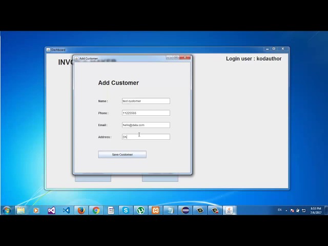 invoice system using Java Swing Mysql for varsity small project
