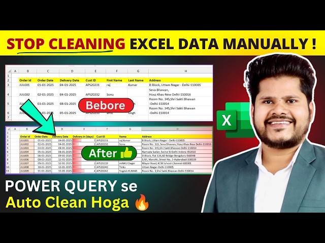Power Query Ka Magic Dekho! 🤯 Stop Cleaning Excel Data Manually