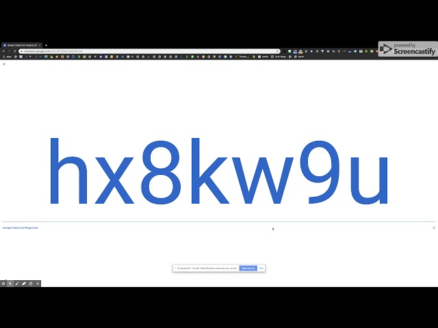 Displaying Classroom code