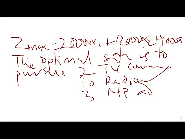 L7b Management Science Excel BDSC Sensitivity Analysis & Questions