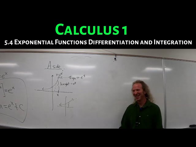 Calculus 1: Lecture 5.4 Exponential Functions Differentiation and Integration