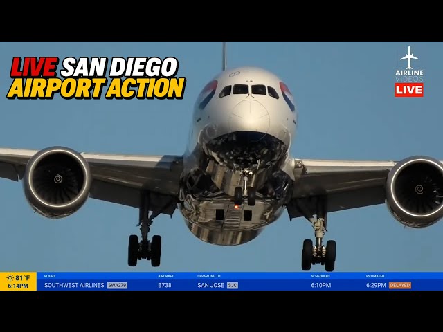 🔴LIVE SAN DIEGO (SAN) AIRPORT PLANE SPOTTING ACTION! (August 20th, 2025)
