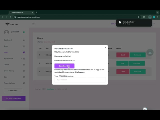 How to purchase a bullet proof cPanel - SpamTools