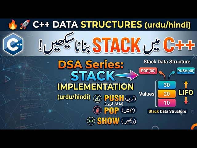  C++ Stack Implementation (LIFO Concept) — Full Practical Guide