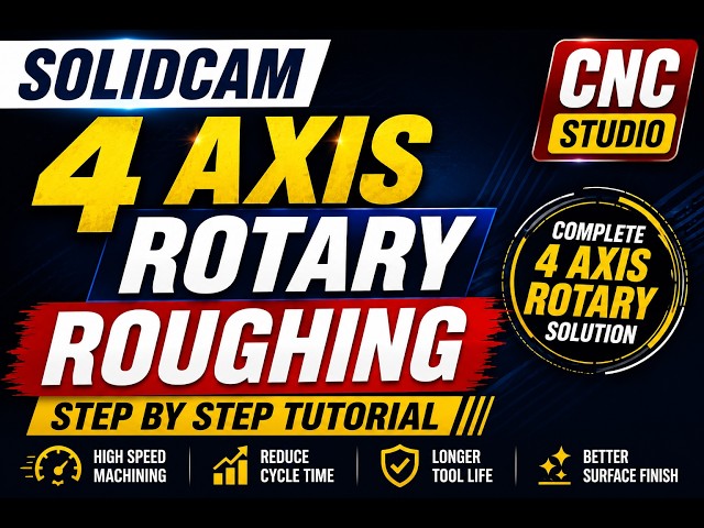 57_SolidCAM 4 Axis Rotary Milling | Complete Guide
