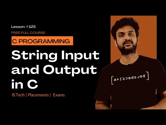 String Input and Output in C (The scanf Space Problem) || C Programming || Lesson 125 ||