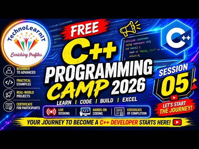 C++ Programming - Free Programming Camp 2026 | Session 05 | Practice Programming and Debugging - AA