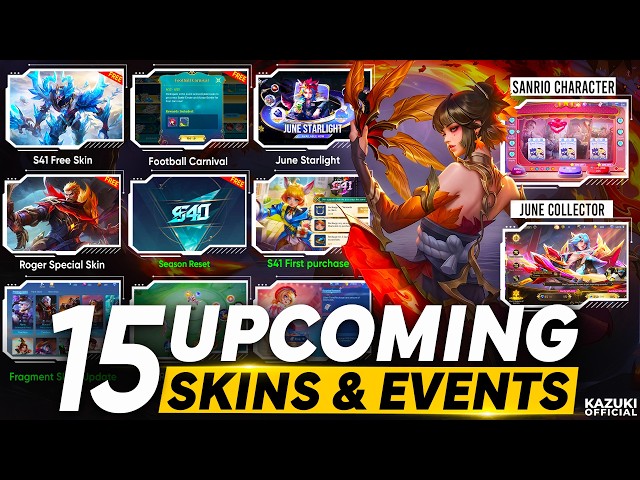 ALL UPCOMING EVENTS & SKINS FOR JUNE | SANRIO COLLAB | ANGELA NEW SKIN | FREE ROGER SKIN & MANY MORE