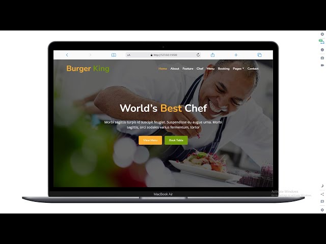 Full Responsive Food Website Template using HTML CSS & Javascript