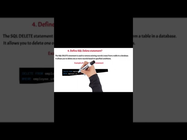 Define SQL DELETE Statement? #sql #sqlserver #sqlforbeginners #sqltips