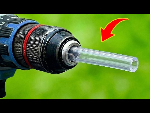 Just insert a clear vinyl tubing into the drill and every house needs this but no one does it!