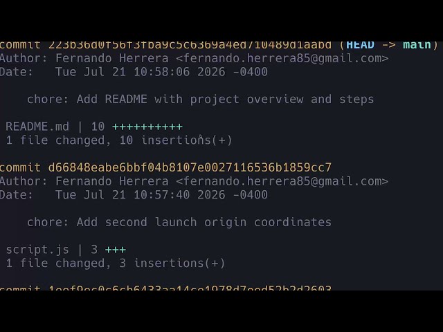 Git log: Viewing change history
