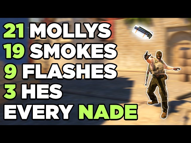 CS2 Mirage Utility Guide – All Essential Smokes, Mollys, Flashes, HEs