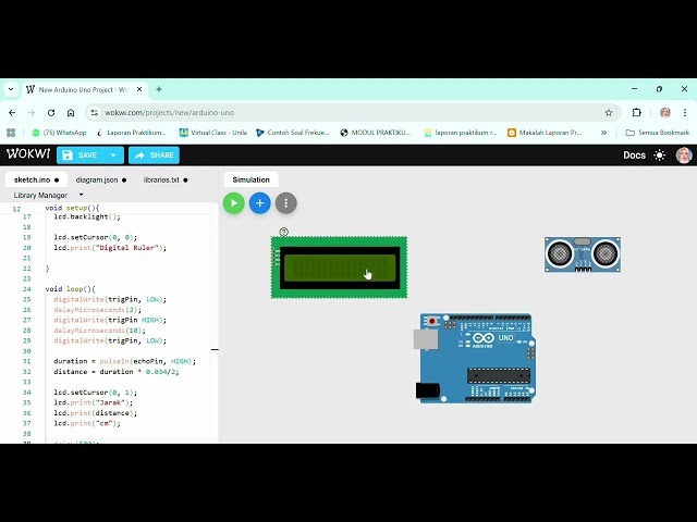 Project Penggaris Digital Menggunakan Sensor Ultrasonik dan Arduino Uno