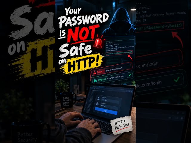 Your Password is NOT Safe on HTTP! 🚨 #Shorts #cybersecurity #ethicalhacking #http #wireshark