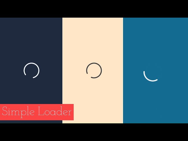 Simple Loader | Animated Spinner | Basic CSS & HTML | World of Code