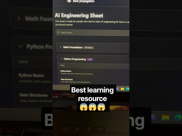 Ai Engineering sheet resource #webdevelopment #nodejs #reactjs #ai #coding #frontend #backend #ml