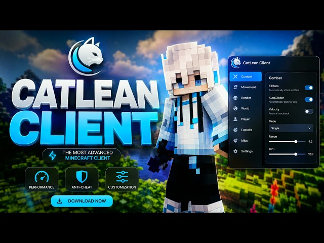 CatLean Client - The Best Free Minecraft Hacked Client for Java in 2026! (1.21 - 1.21.11+)