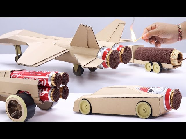 4 Best Match Stick Powered Cardboard Jet Experiment