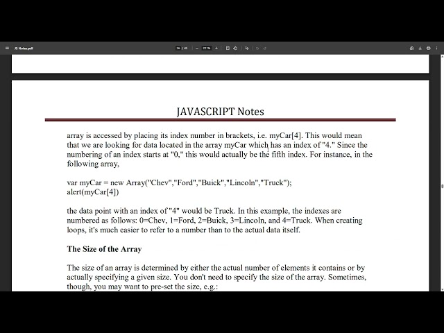 2026 01 15 learning Javascript