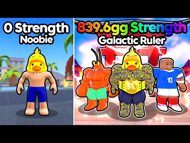I Unlocked EVER RANK and Got GALAXY Strength in Gym Star Simulator!