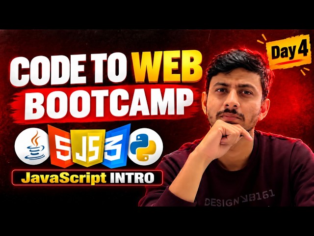 Code To Web Bootcamp Day 4 | Learn JavaScript From Scratch | JavaScript Basics + Counter App