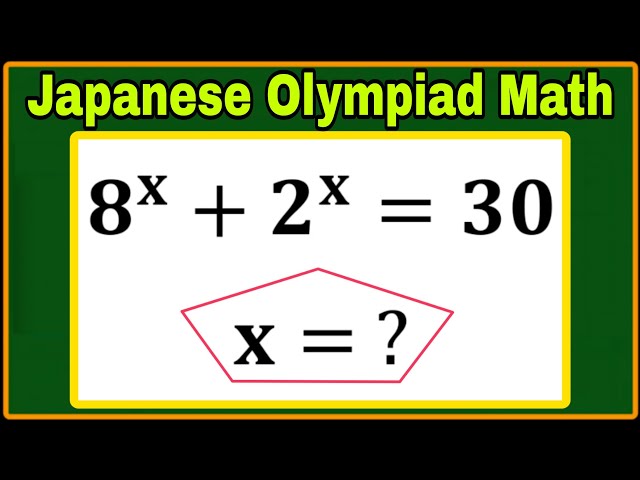 Japanese| Olympiad Mathematics| Find the value of x correctly? 
