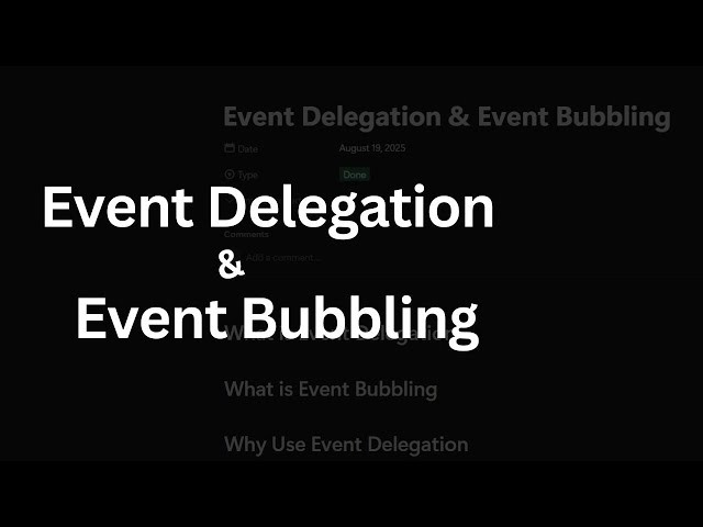 Event Delegation &  Event Bubbling in JavaScript Explained | Frontend Interview Question