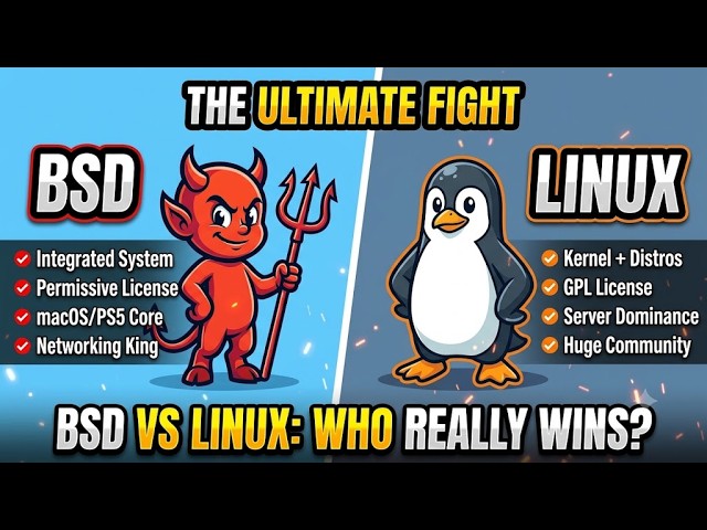 An Operating System That Should Have Beaten Linux | BSD vs Linux: What's the Difference?