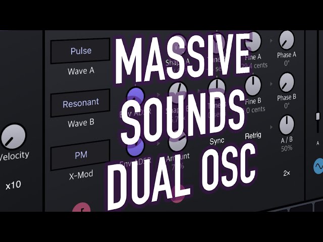 MASSIVE SOUNDS - New DUAL OSCILLATOR with Exp FM - Drambo Tutorial 114 (iOS)