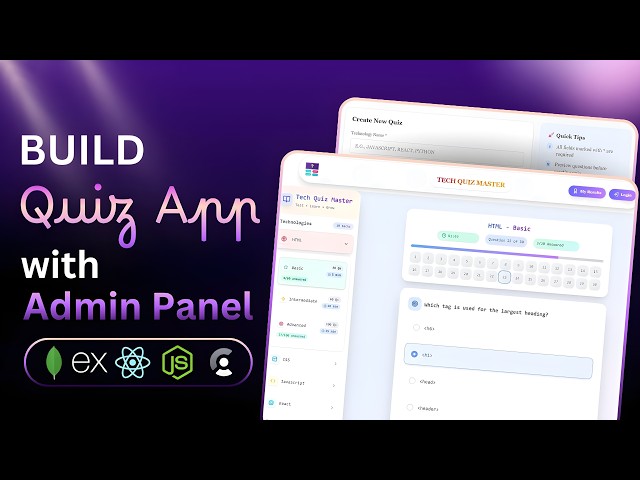 Build a Quiz app using ReactJs | Full MERN Stack | Full Stack Project (2026)