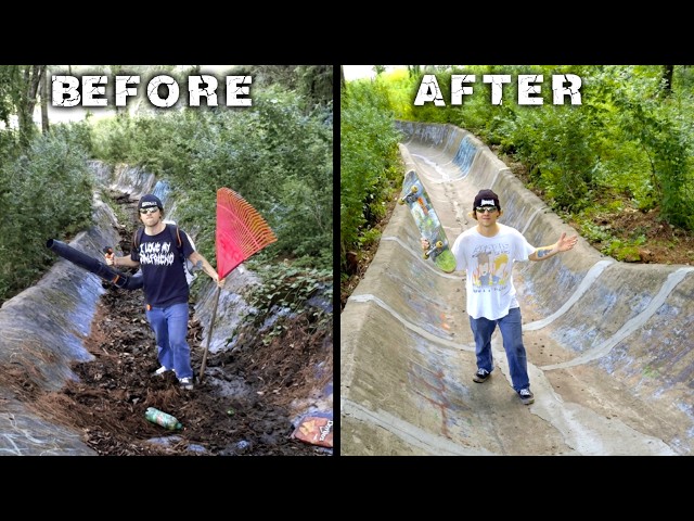 Restoring an Abandoned Water Slide into a Skate Spot!  |  SPOT SAVIOR Ep. 1