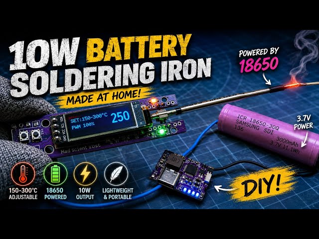 I build a soldering iron from scratch that runs on battery 🔋 