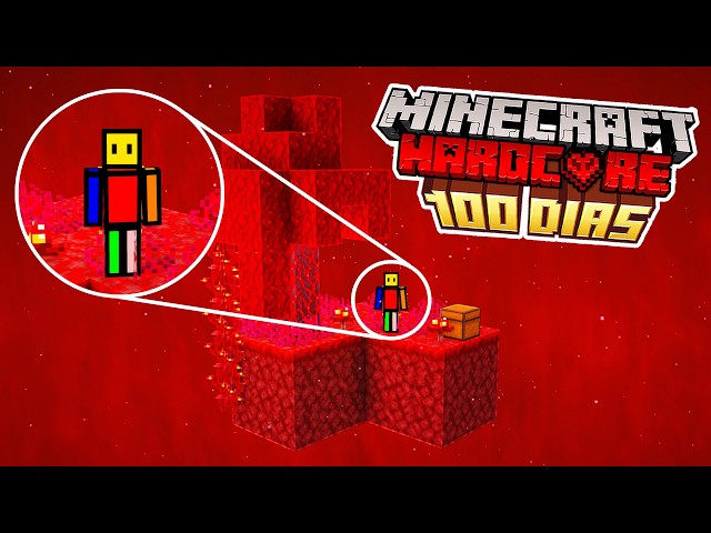 I survived 100 days in the Nether Skyblock 🔥 in Minecraft Hardcore