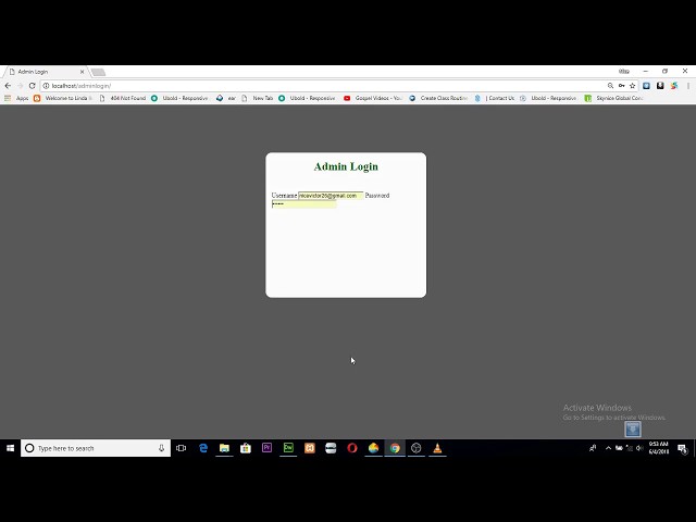 How to create admin Login page without Bootstrap