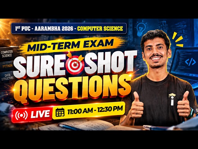 1st PUC Computer Science Mid Term Sure Shot Questions | Karnataka Board