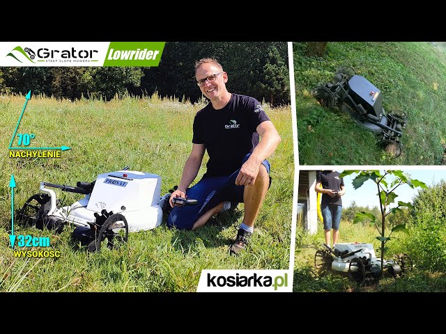 GRATOR Lowrider - Low Battery Mulcher with Remote Control for Tall Grass and Steep Slopes