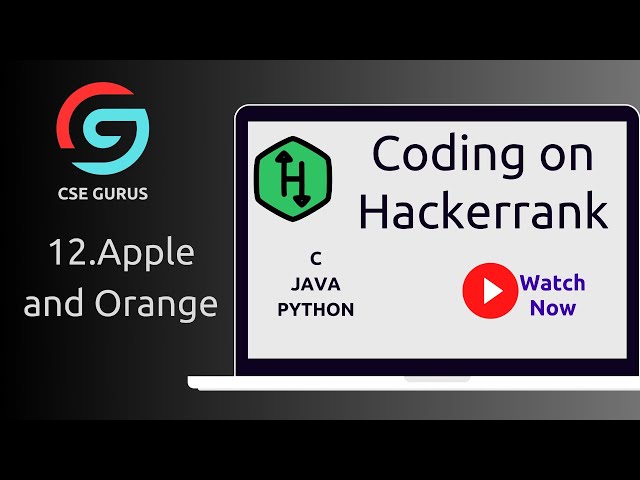 12. Apple and Orange - Hackerrank