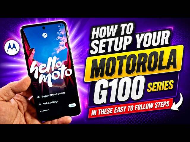How to Setup Your Motorola G100 Series After Unboxing. Easy to Follow Steps