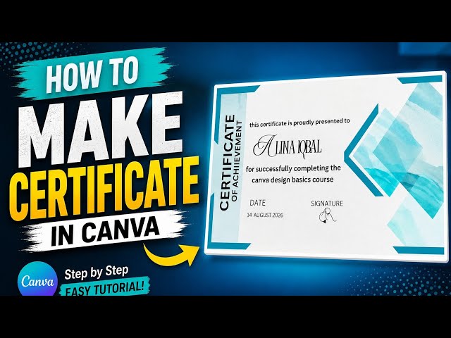 How to Make a Professional Certificate in Canva | Easy Canva Tutorial for Beginners