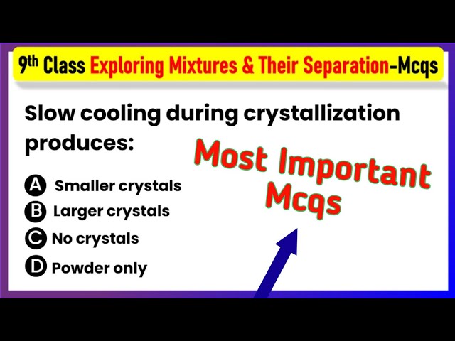 Exploring Mixtures and Their Separation Class 9 MCQ Questions Science Chapter 5