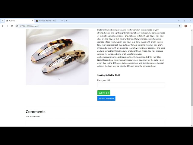 CS50 Web Programming with Python and Javascript | Project 2: Commerce