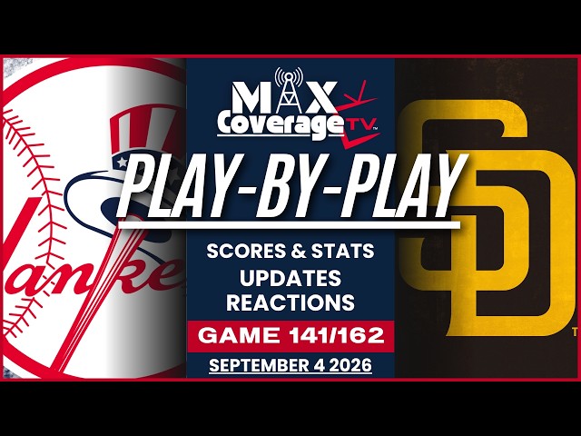 🔴LIVE - New York Yankees vs San Diego Padres - Play-By-Play & Reactions (9/4/26)