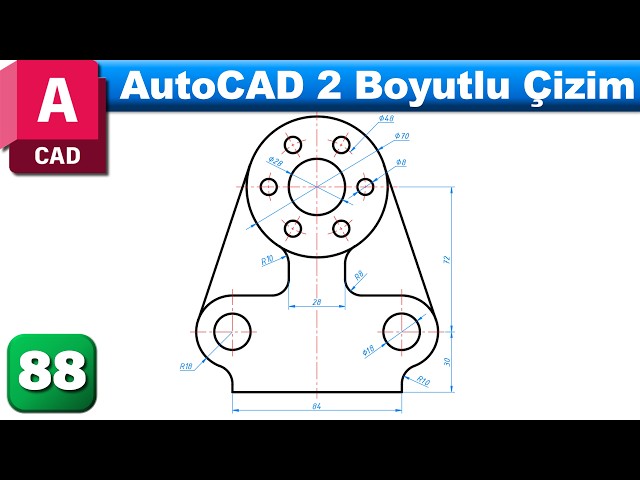 AutoCAD 2D drawing examples - 88