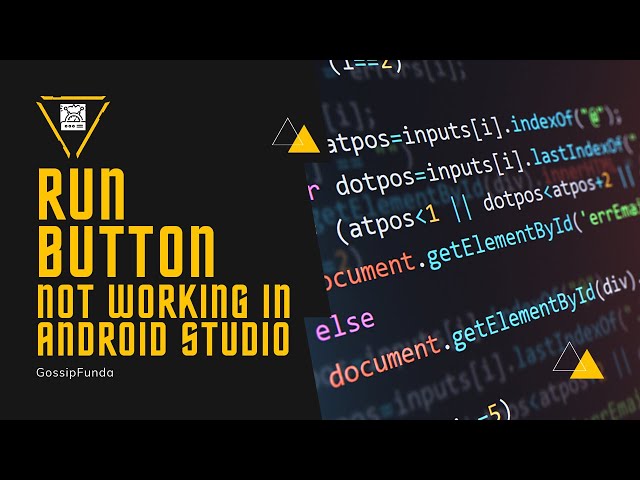 Run button not working in android studio