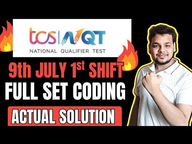 Easy TCS NQT Coding Questions Asked on July 9th | Actual TCS Coding Question Solutions
