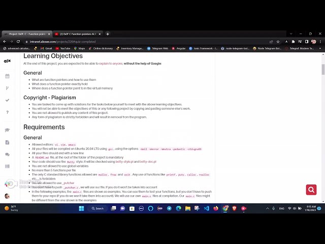 0x0F. C - Function pointers , ALX all quiz answers